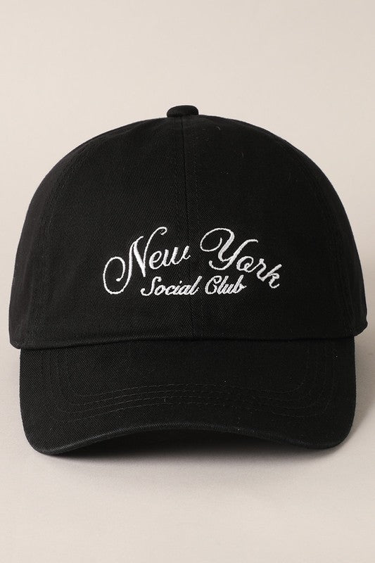 The City Social Club Embroidered Baseball Hat